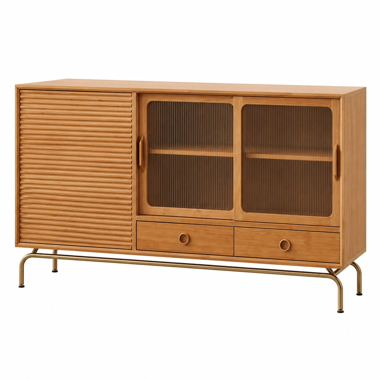 TEESONG Massivholz Kommode für Wohnzimmer & Eingang, Kiefernholz, 160 x 40 x 87 cm