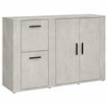 Moderner Sideboard in Betongrau, 100x33x59,5 cm, Langlebiges Beistellmöbel aus Holzwerkstoff für Wohnzimmer, Flur oder Esszimmer