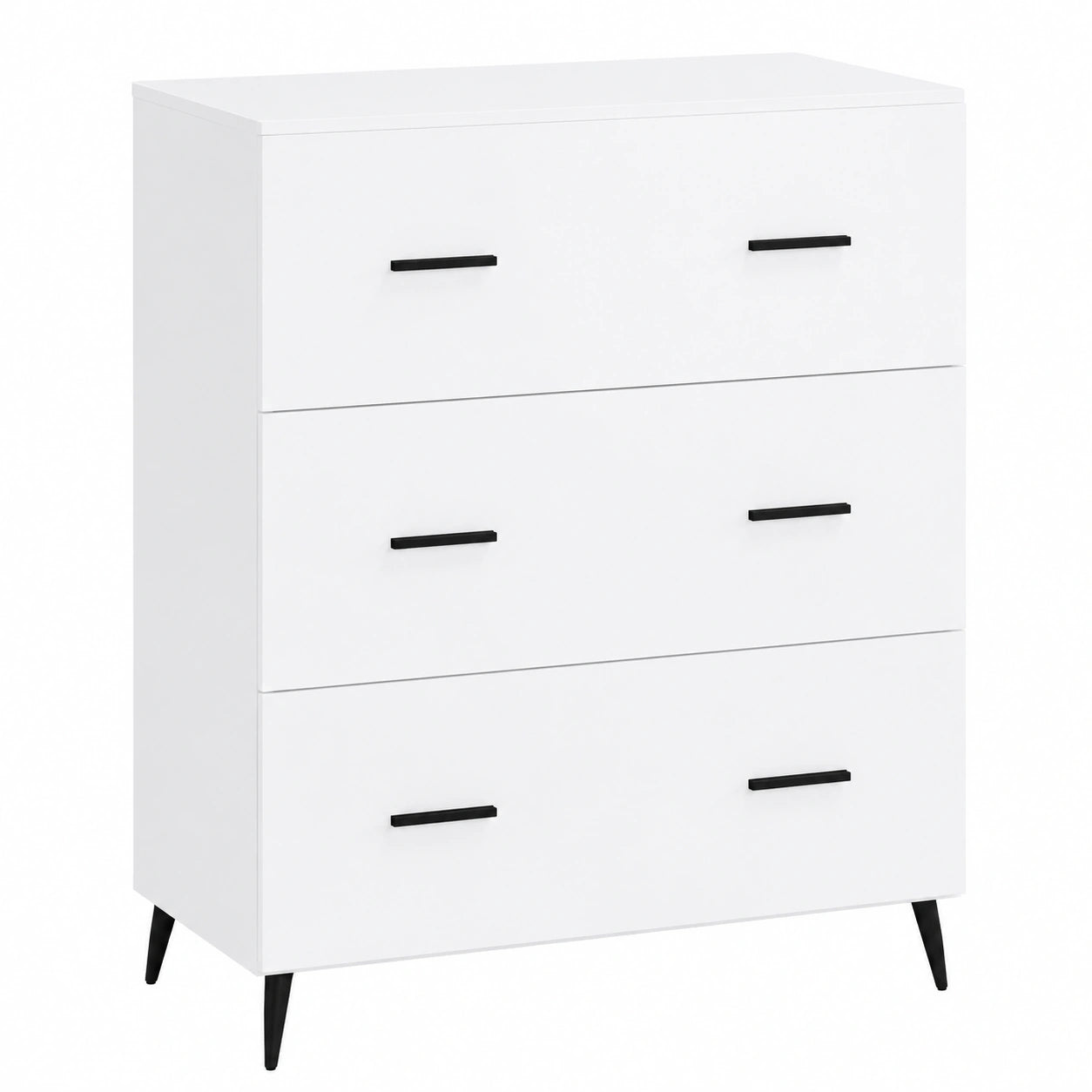 Moderner Sideboard aus Sperrholz, glänzend Weiß, 70x34x90 cm, für Küche und Wohnzimmer