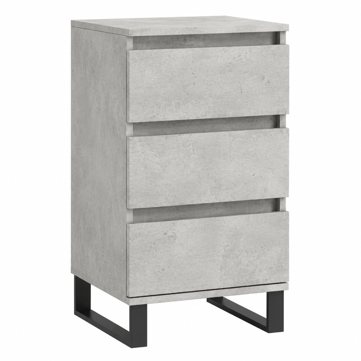 Moderner Beistelltisch aus Holzwerkstoff und Eisen in Betonoptik mit Stauraum, 40x35x70 cm – Ideal für Wohnzimmer, Flur und Schlafzimmer