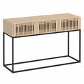 Moderner Konsolentisch mit 3 Schubladen aus Holzwerkstoff und Eisen, 105x30x75 cm