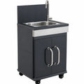 Cook'in Garden Beistellmöbel mit Spülbecken, geeignet für FIDGI Gasgrills, mobil und schwarz